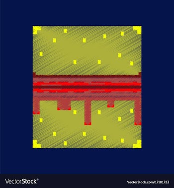 Flat shading style icon pixel burger vector image