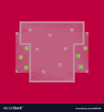 Flat shading style icon pixel burger vector image