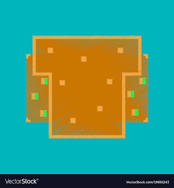 Flat shading style icon pixel burger vector image