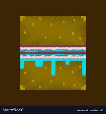 Flat shading style icon pixel burger vector image