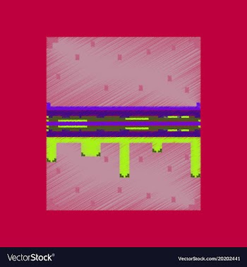 Flat shading style icon pixel burger vector image
