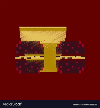 Flat shading style icon pixel burgers and a glass vector image
