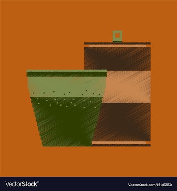 Flat shading style icon pixel can of soda and vector image