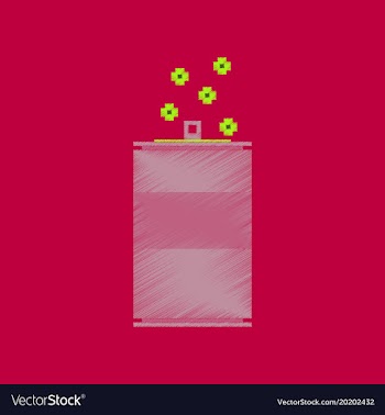 Flat shading style icon pixel can of soda vector image