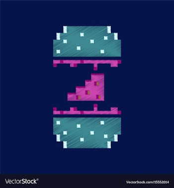 Flat shading style icon pixel cheeseburger vector image