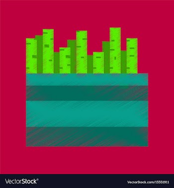 Flat shading style icon pixel french fries vector image