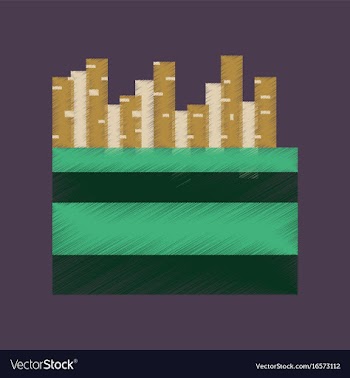 Flat shading style icon pixel french fries vector image