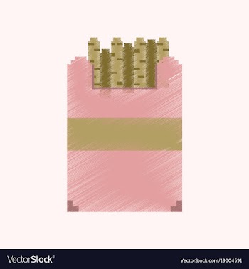 Flat shading style icon pixel french fries vector image