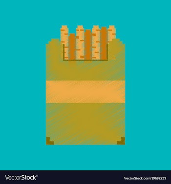 Flat shading style icon pixel french fries vector image