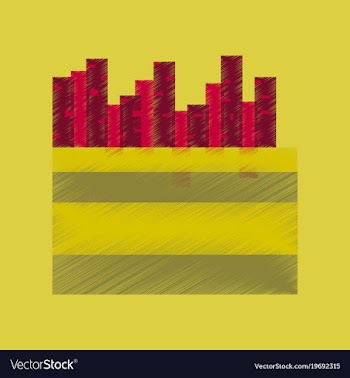 Flat shading style icon pixel french fries vector image