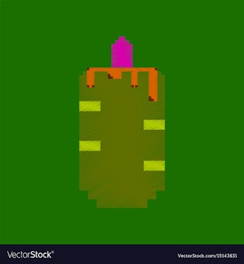 Flat shading style icon pixel french hot dog vector image