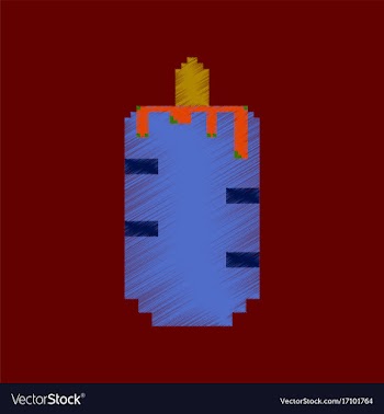 Flat shading style icon pixel french hot dog vector image