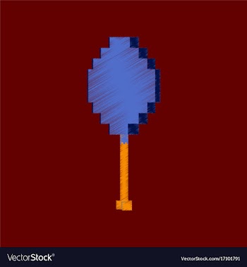 Flat shading style icon pixel fried chicken vector image
