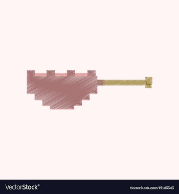 Flat shading style icon pixel fried chickens leg vector image