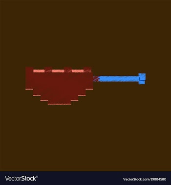 Flat shading style icon pixel fried chickens leg vector image