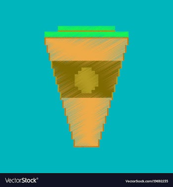 Flat shading style icon pixel glass of cola vector image