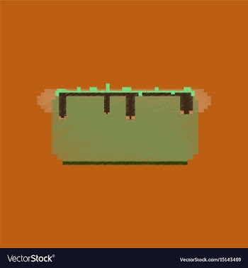 Flat shading style icon pixel hot dog vector image
