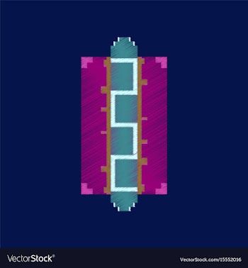 Flat shading style icon pixel hot dog vector image