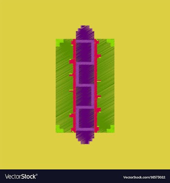 Flat shading style icon pixel hot dog vector image