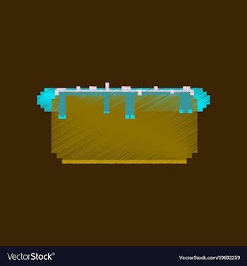 Flat shading style icon pixel hot dog vector image