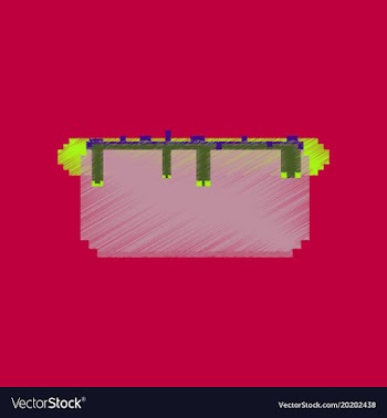 Flat shading style icon pixel hot dog vector image