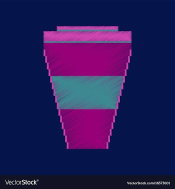 Flat shading style icon pixel icon coffee to go vector image