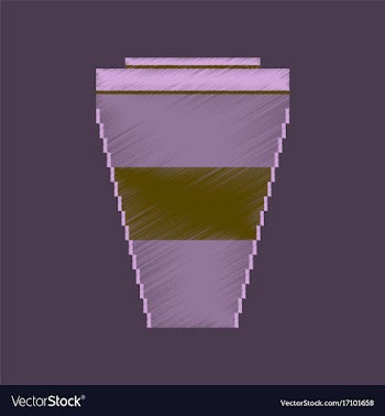 Flat shading style icon pixel icon coffee to go vector image
