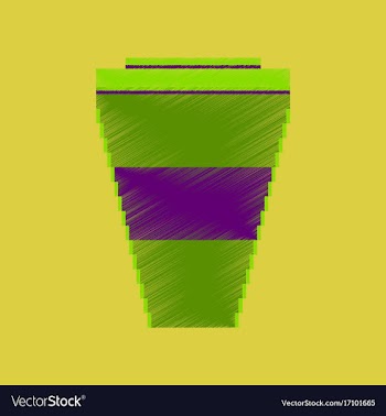 Flat shading style icon pixel icon coffee to go vector image
