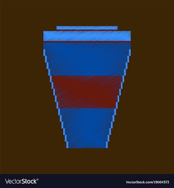 Flat shading style icon pixel icon coffee to go vector image