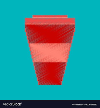 Flat shading style icon pixel icon coffee to go vector image