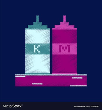 Flat shading style icon pixel ketchup and mustard vector image