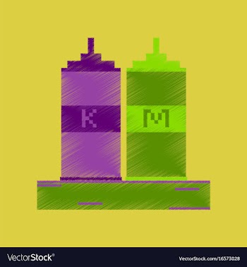 Flat shading style icon pixel ketchup and mustard vector image