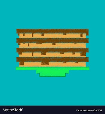 Flat shading style icon pixel pancake with jam vector image
