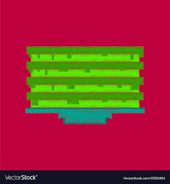 Flat shading style icon pixel pancake with jam vector image