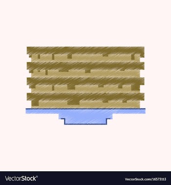 Flat shading style icon pixel pancake with jam vector image