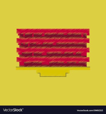 Flat shading style icon pixel pancake with jam vector image