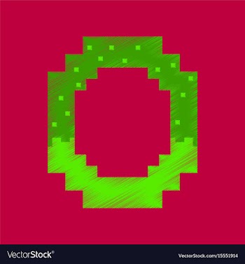Flat shading style icon pixel pretzel vector image