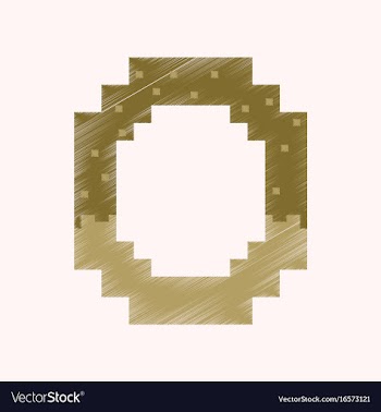 Flat shading style icon pixel pretzel vector image