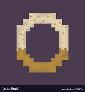 Flat shading style icon pixel pretzel vector image
