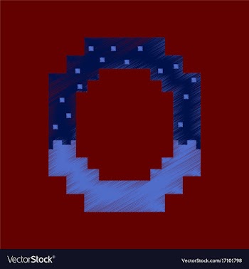 Flat shading style icon pixel pretzel vector image
