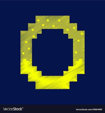 Flat shading style icon pixel pretzel vector image