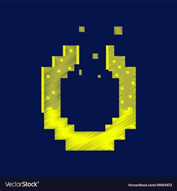 Flat shading style icon pixel pretzel vector image