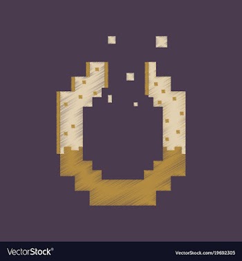 Flat shading style icon pixel pretzel vector image