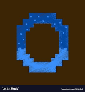 Flat shading style icon pixel pretzel vector image