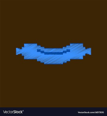 Flat shading style icon pixel sausage vector image