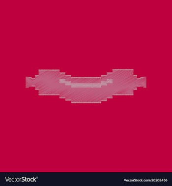 Flat shading style icon pixel sausage vector image