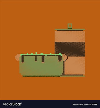 Flat shading style icon pixel soda and hot dog vector image