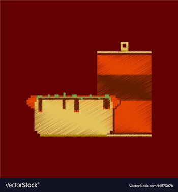Flat shading style icon pixel soda and hot dog vector image