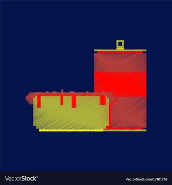 Flat shading style icon pixel soda and hot dog vector image