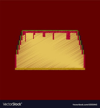 Flat shading style icon pixel tacos vector image
